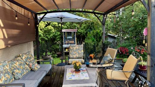 The deck is a fantastic place to gather during warmer months,