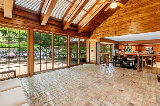 Such a large space just off the kitchen is a great flow for gatherings or just enjoying open flow living.