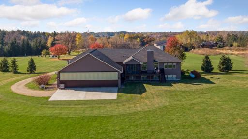 Airplane hangar attached to home on back side