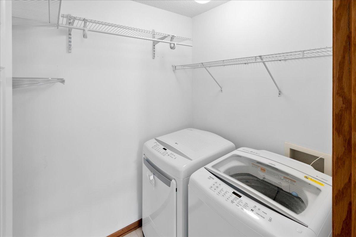 Laundry on upper level