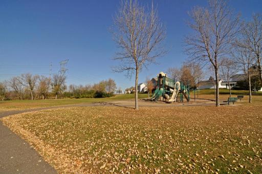 Just a short trail walk to Sunset Ridge Park - a peaceful park setting with walking trails, playground and more!