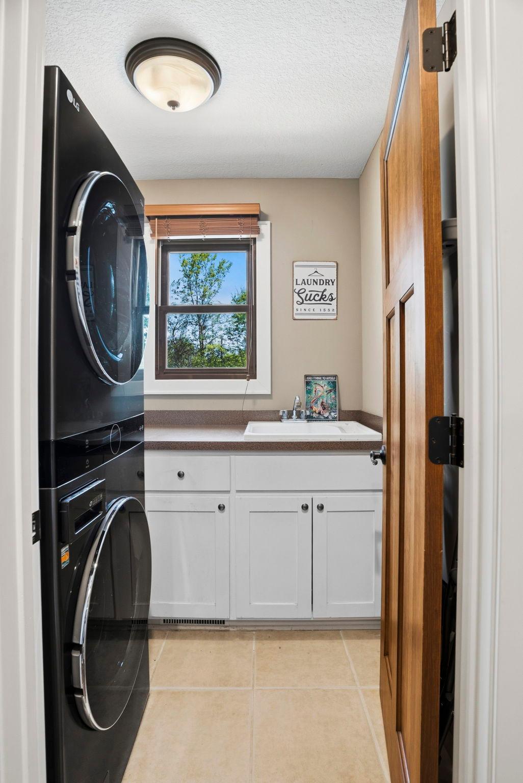 Upper level laundry.