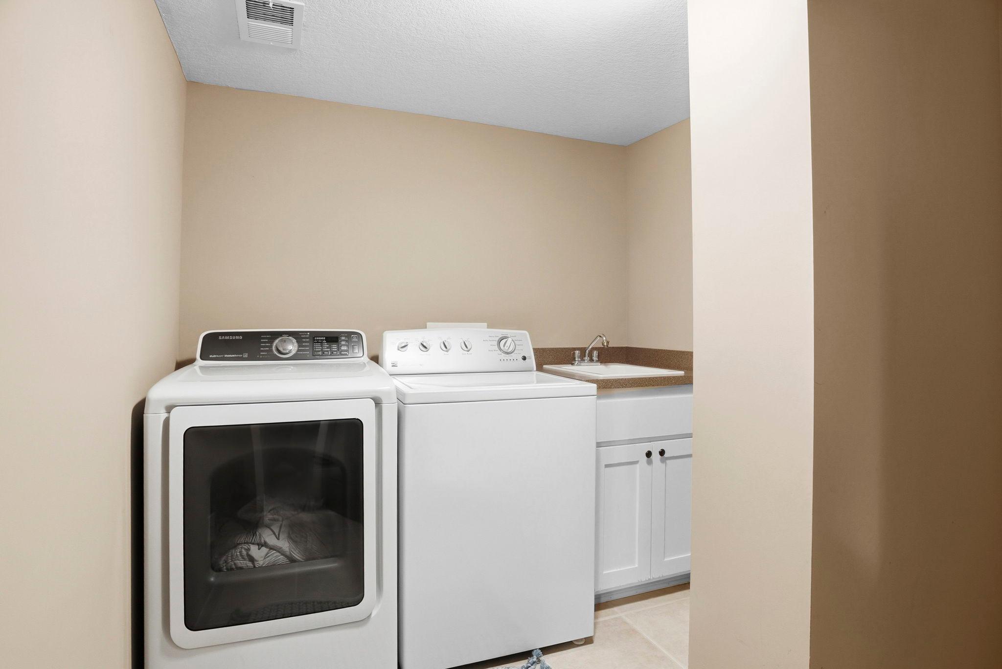 Lower level laundry.