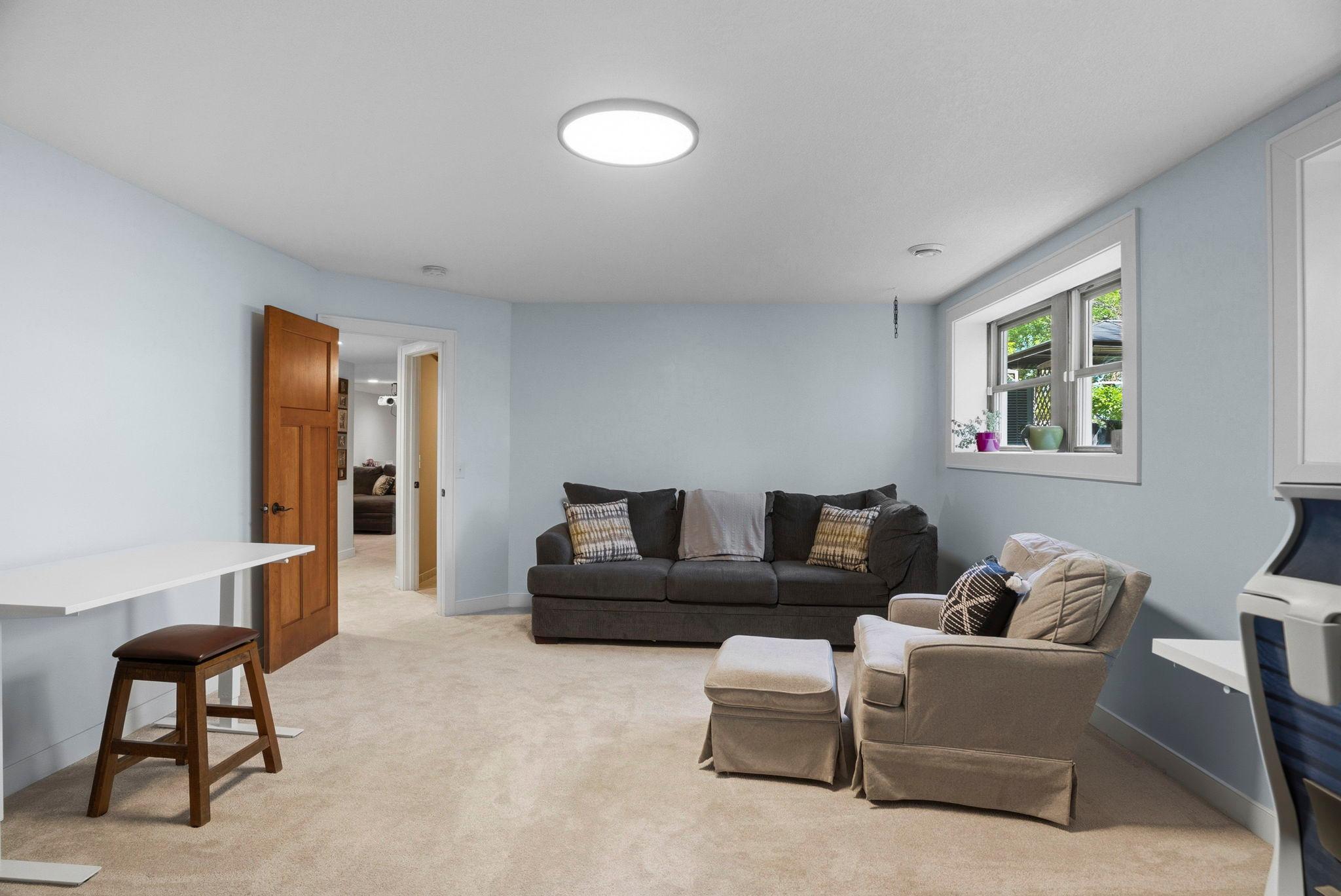 Another view of this huge 5th bedroom with new windows.