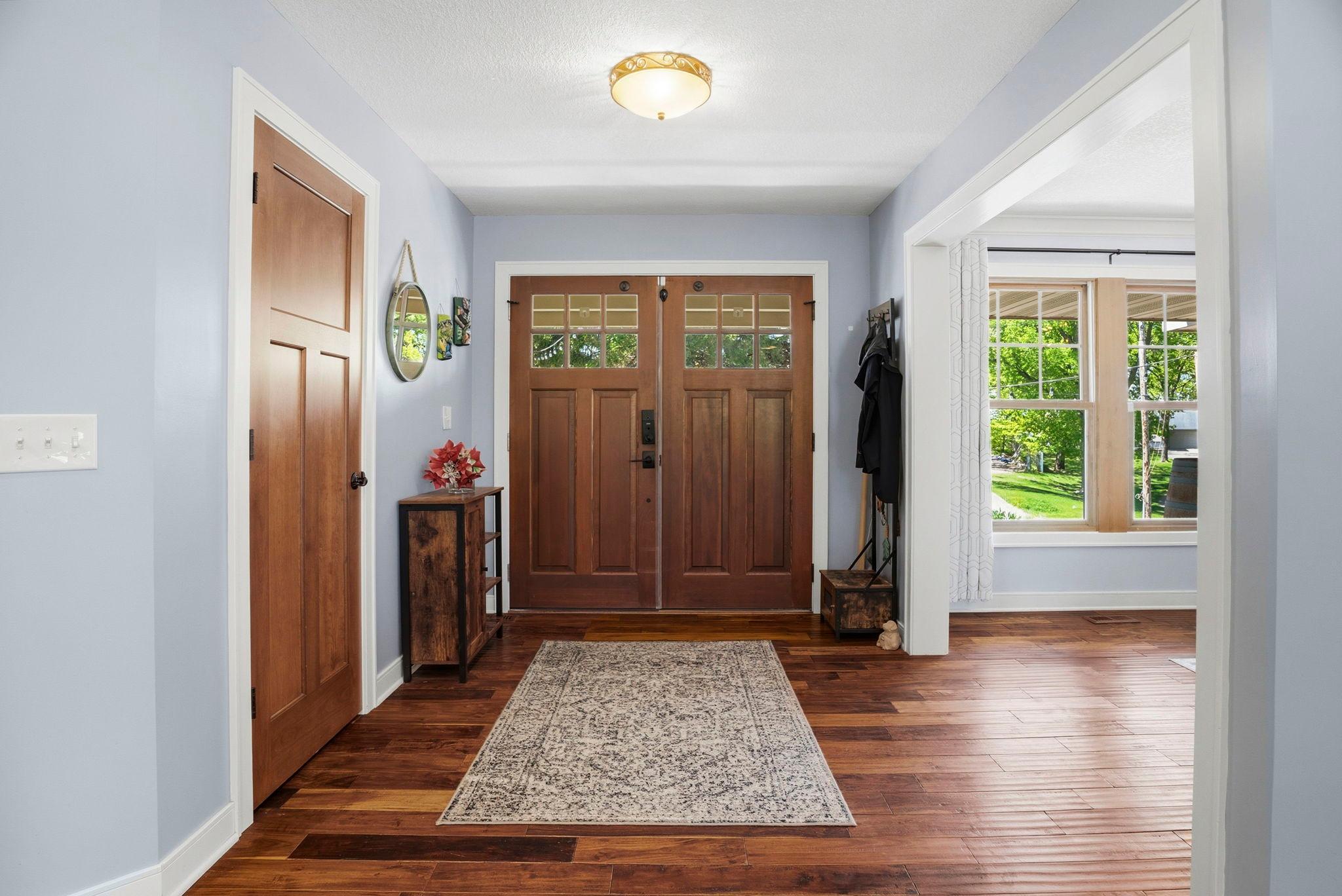 Warm and welcoming entrance.