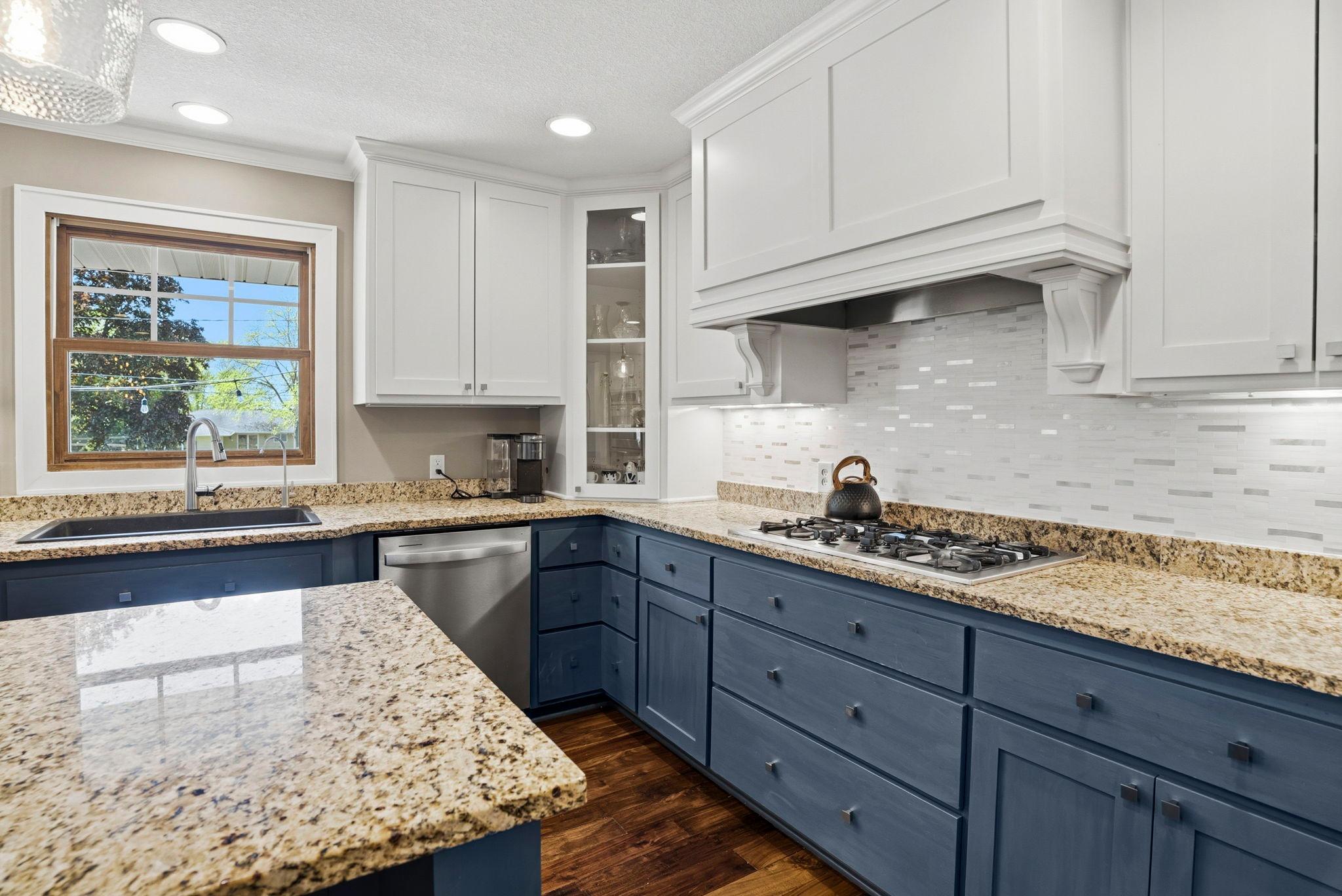 Ample counter space ideal for meal prep.
