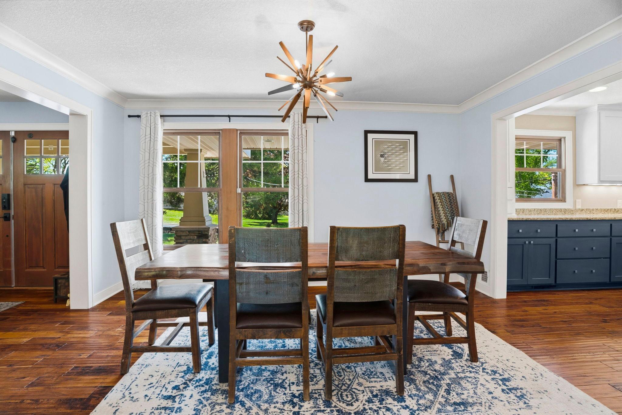 Bright and spacious dining area.