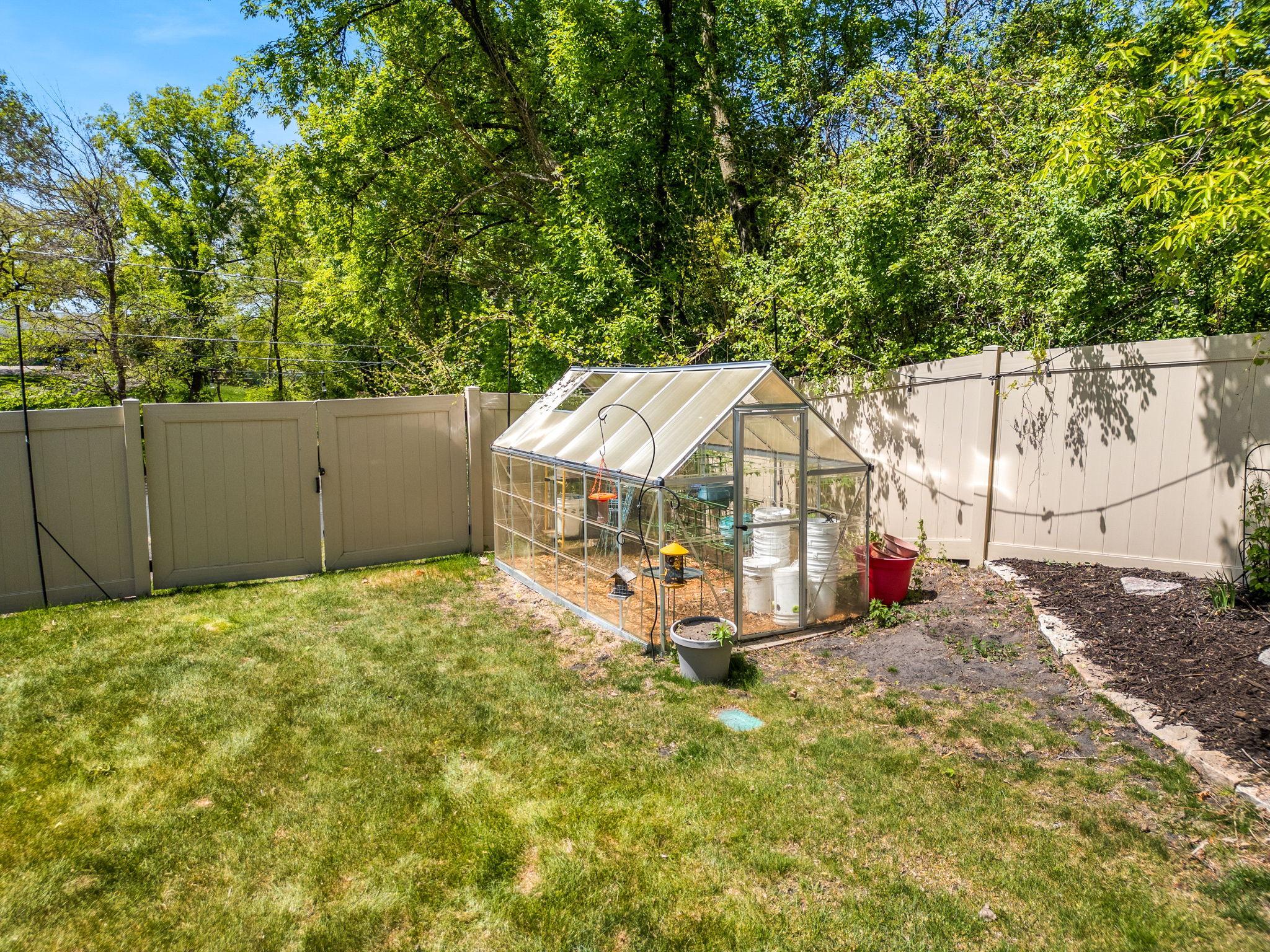 Greenhouse can stay with the property.