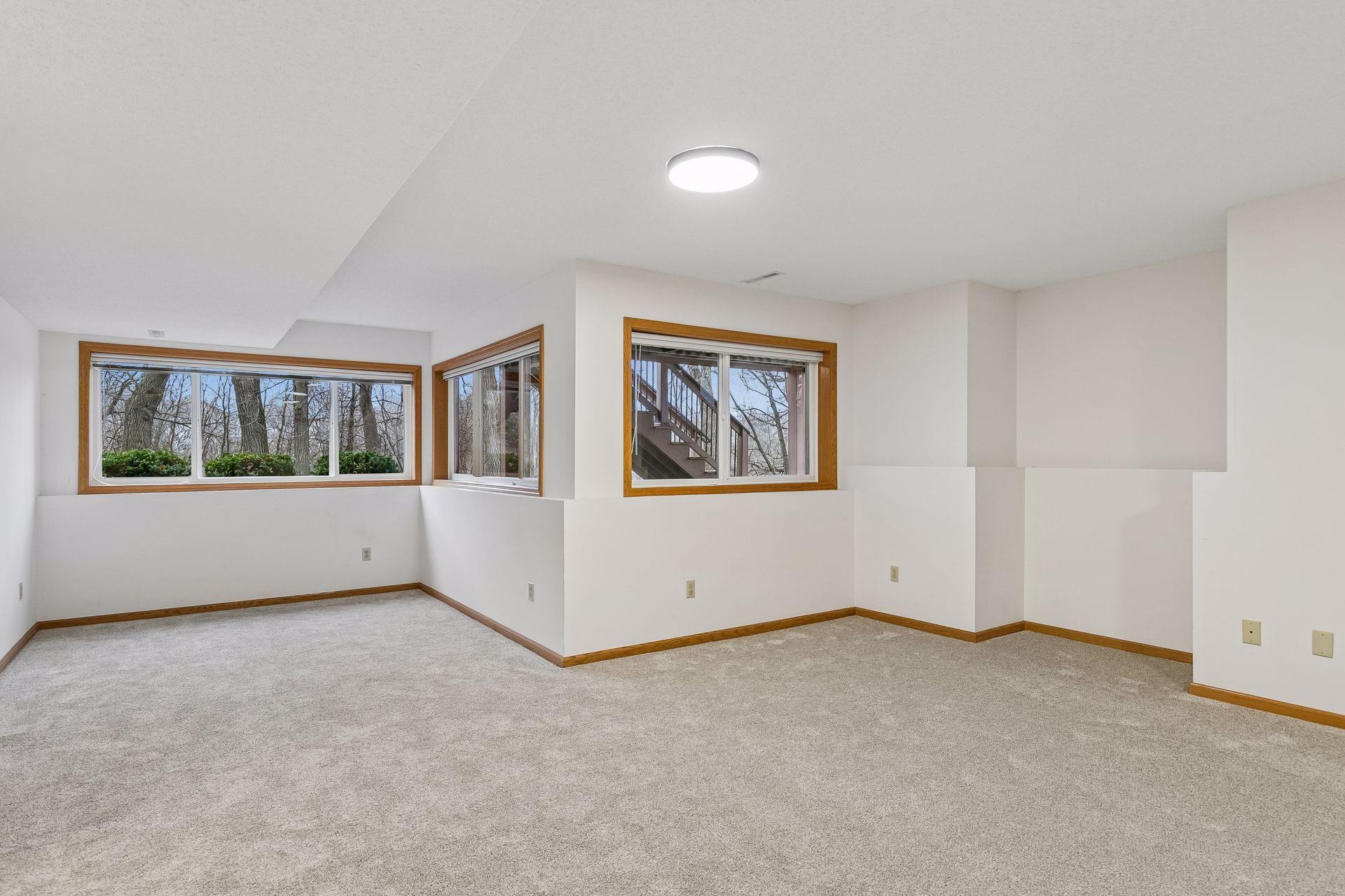 The space under the 4 season porch gives you lots of additional windows to bring in the light