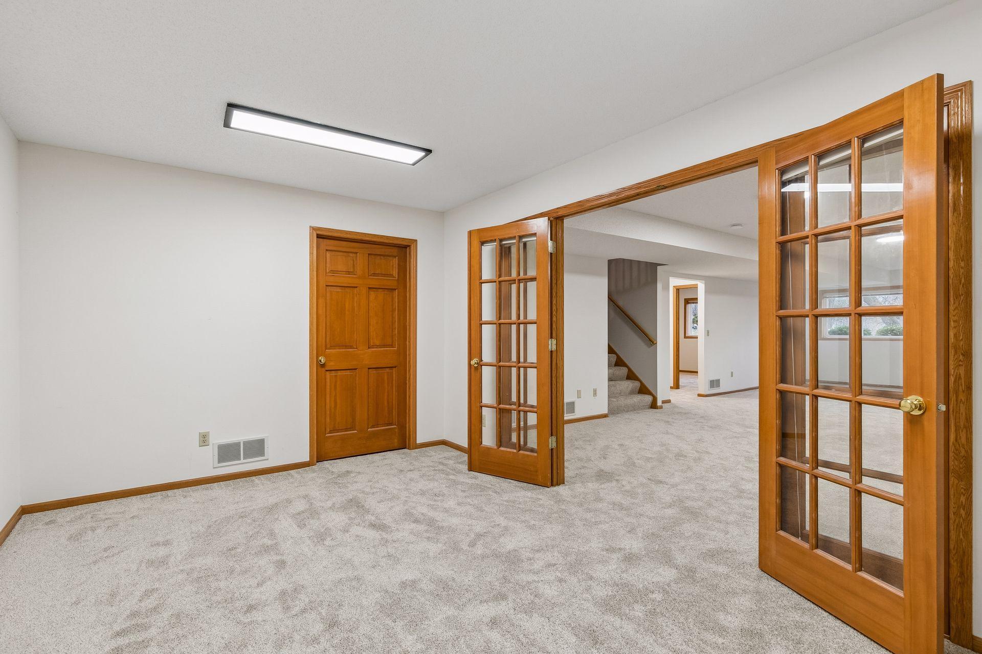 The craft room does provide the access into the mechanical room / LARGE storage room