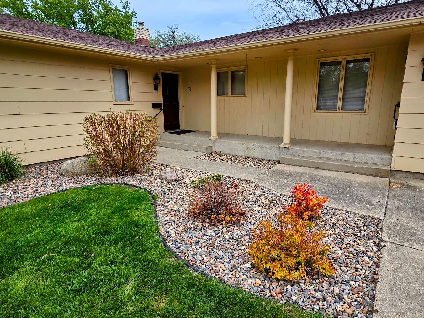 Updated landscaping