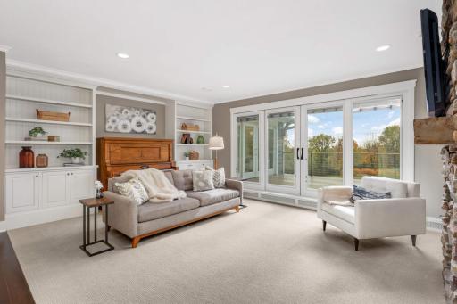 Enjoy custom, thoughtful built-ins throughout the home; they are practical and elegant.