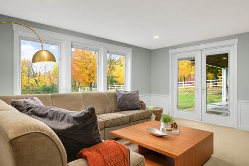 Access the backyard and covered patio from your guest suite.