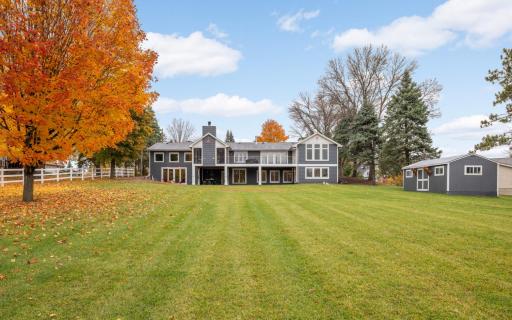 The spacious backyard has plenty of room for an in-ground pool.