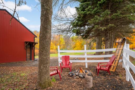 This home has no shortage of great hangout spots. The bonfire pit by the shop is perfect for sledding parties and a place to warm up before your next run down the hill.
