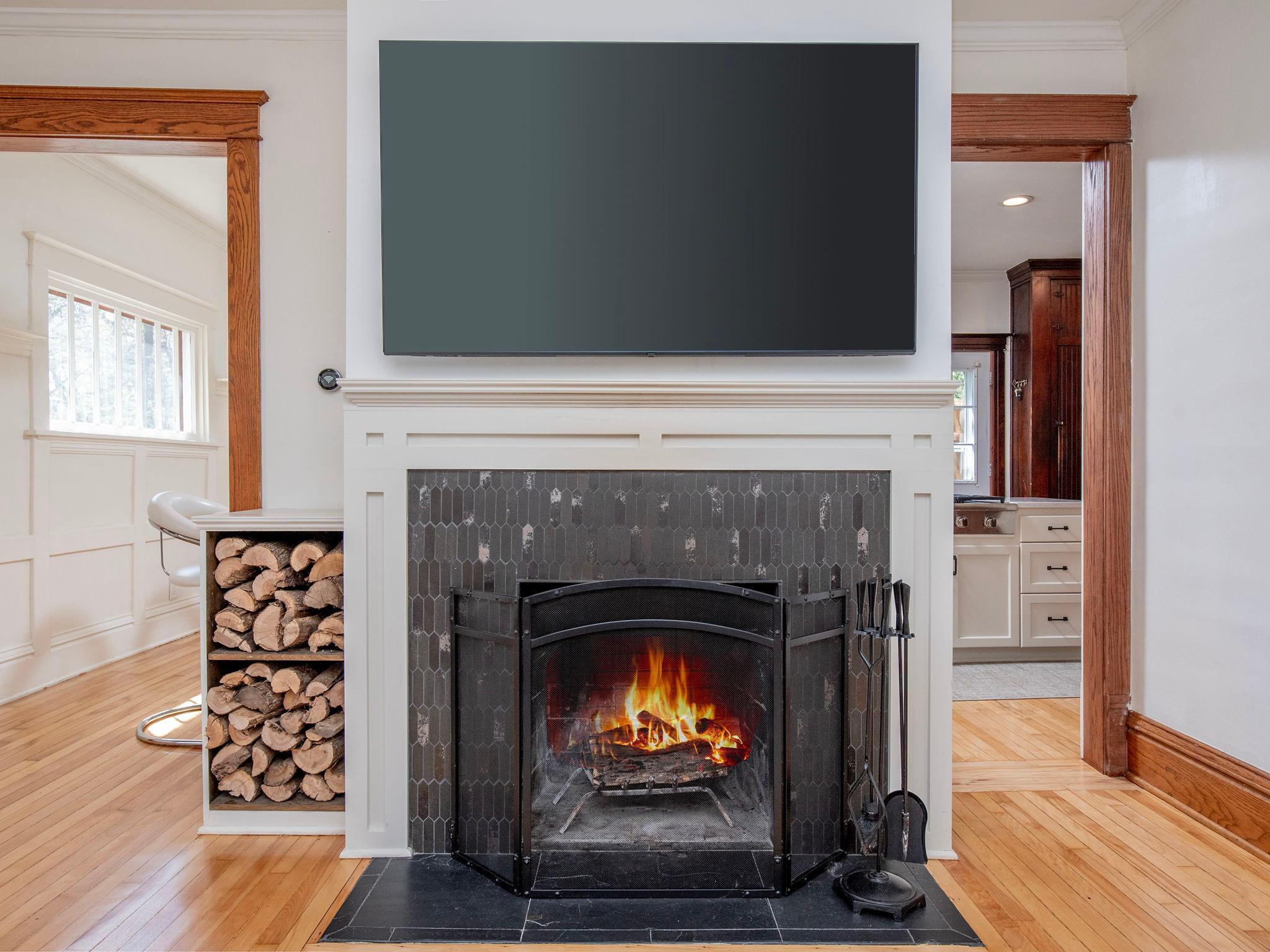 Redesigned mantel and surround