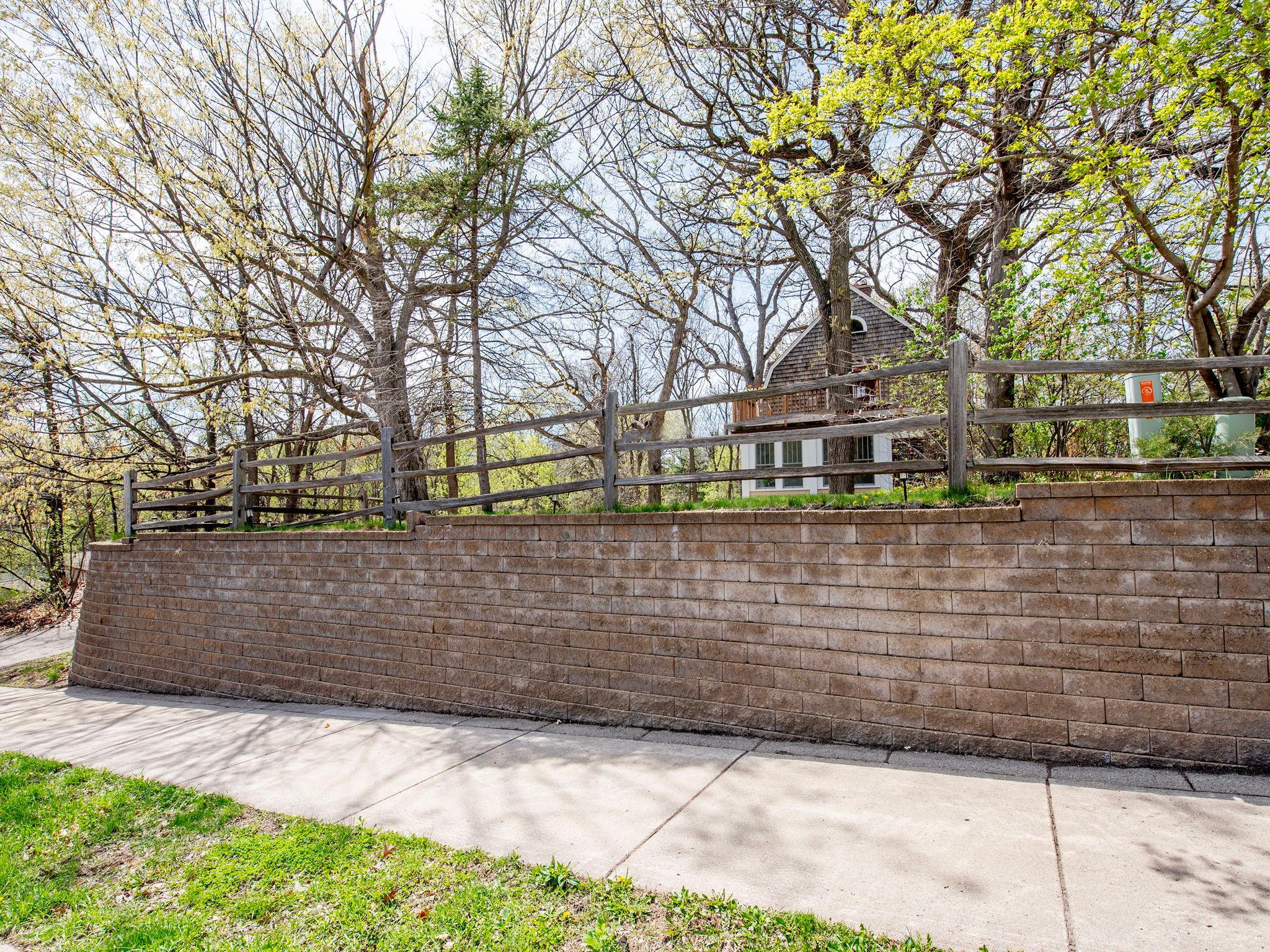 Solid and sturdy front brick wall