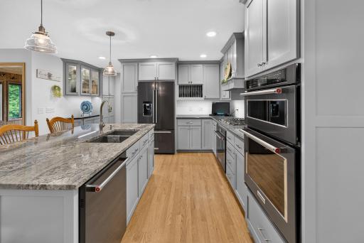 Kitchen was remodeled in 2017 new cupboards, island, appliances, granite countertops