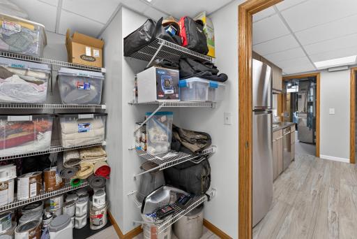 Storage closet on the other side of wet/bar