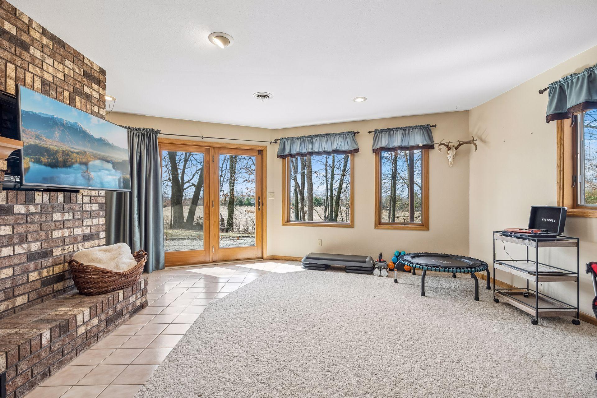 Walkout access to the patio and backyard.