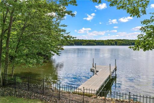 Second dock. Goose fencing keeps the yard clear. Included in sale