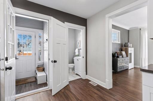 Main floor half bathroom