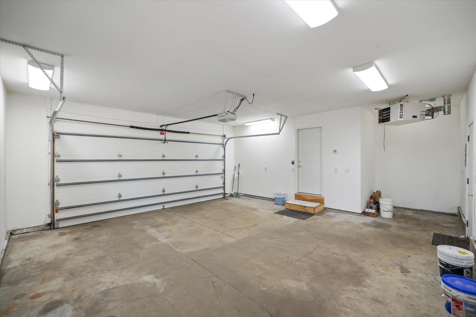 Heated 2 car attached garage