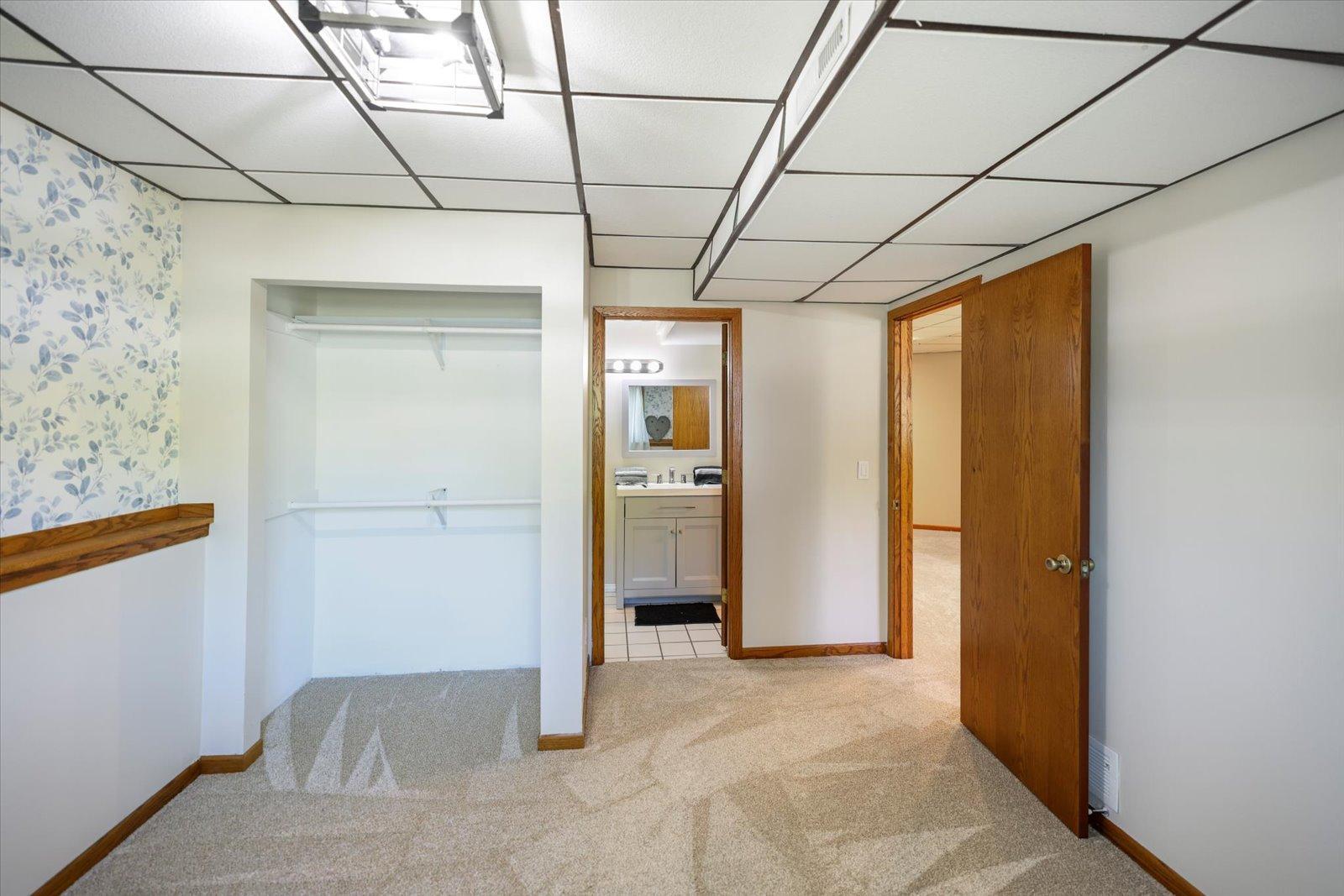 Access to lower level bathroom