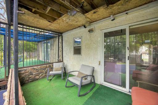 Patio outside kitchen