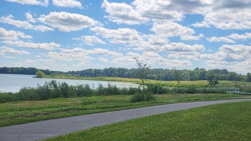 Walking Trail leads around the lake and community