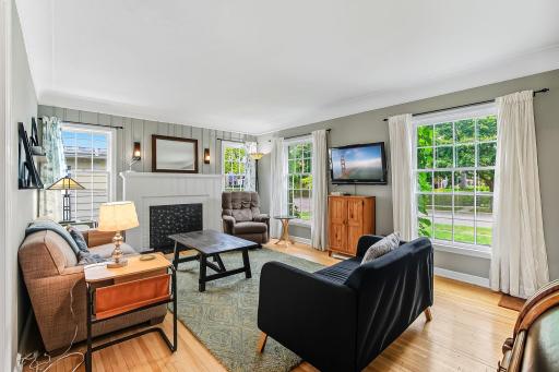 Living room is bright and spacious!