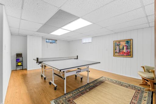 More finished space in the lower level that is currently a game room