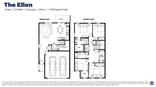 Welcome home to the Ellen floor plan in Brookshire! 4 bedrooms, 2.5 bathrooms, 2.5 garage stalls.