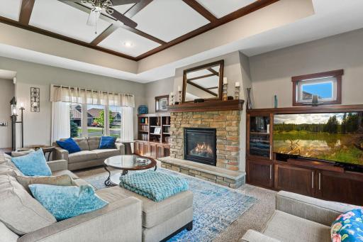 Fabulous custom built-ins are a standout out. Offers great display shelving and storage.