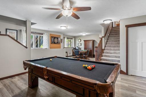 Retreat to this amazing lower level all setup for entertainment!