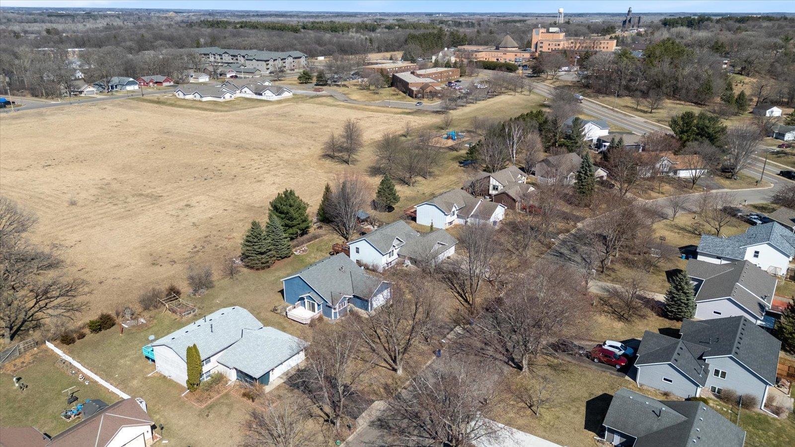 Aerial view of the neighborhood