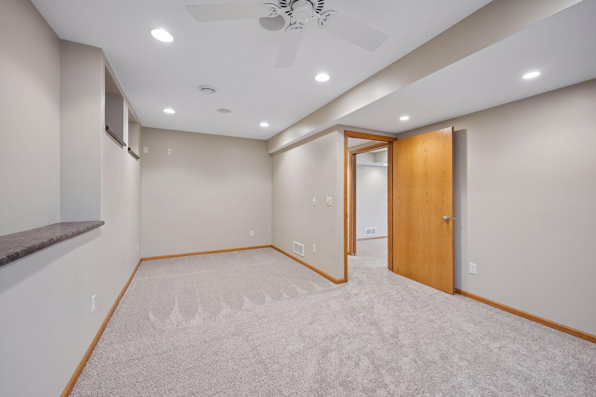 Lower level exercise room