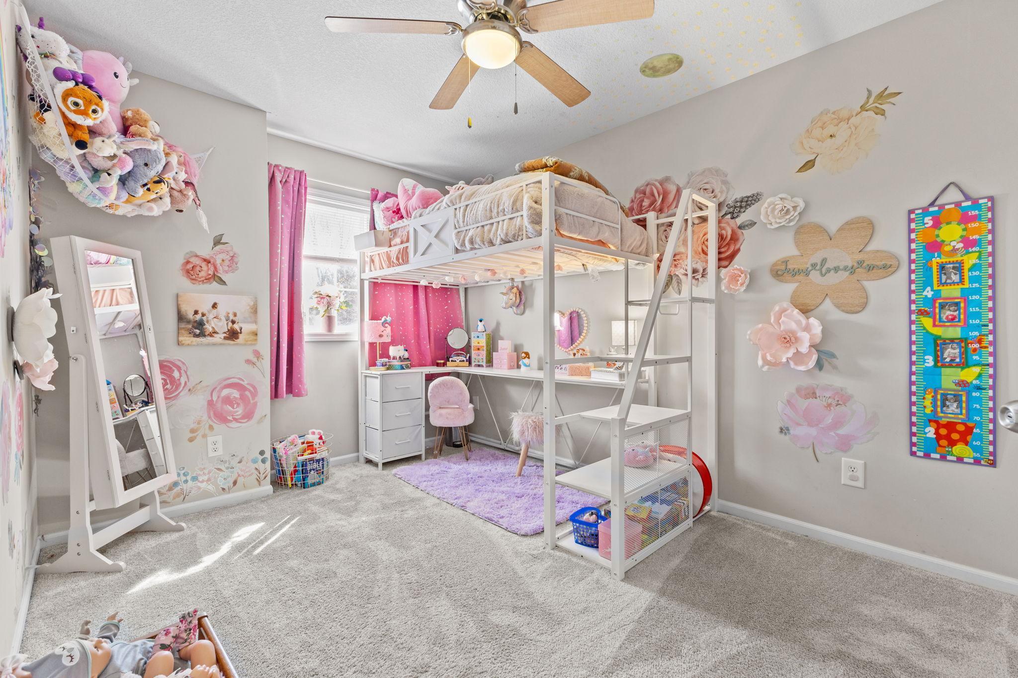 Third upper level bedroom.