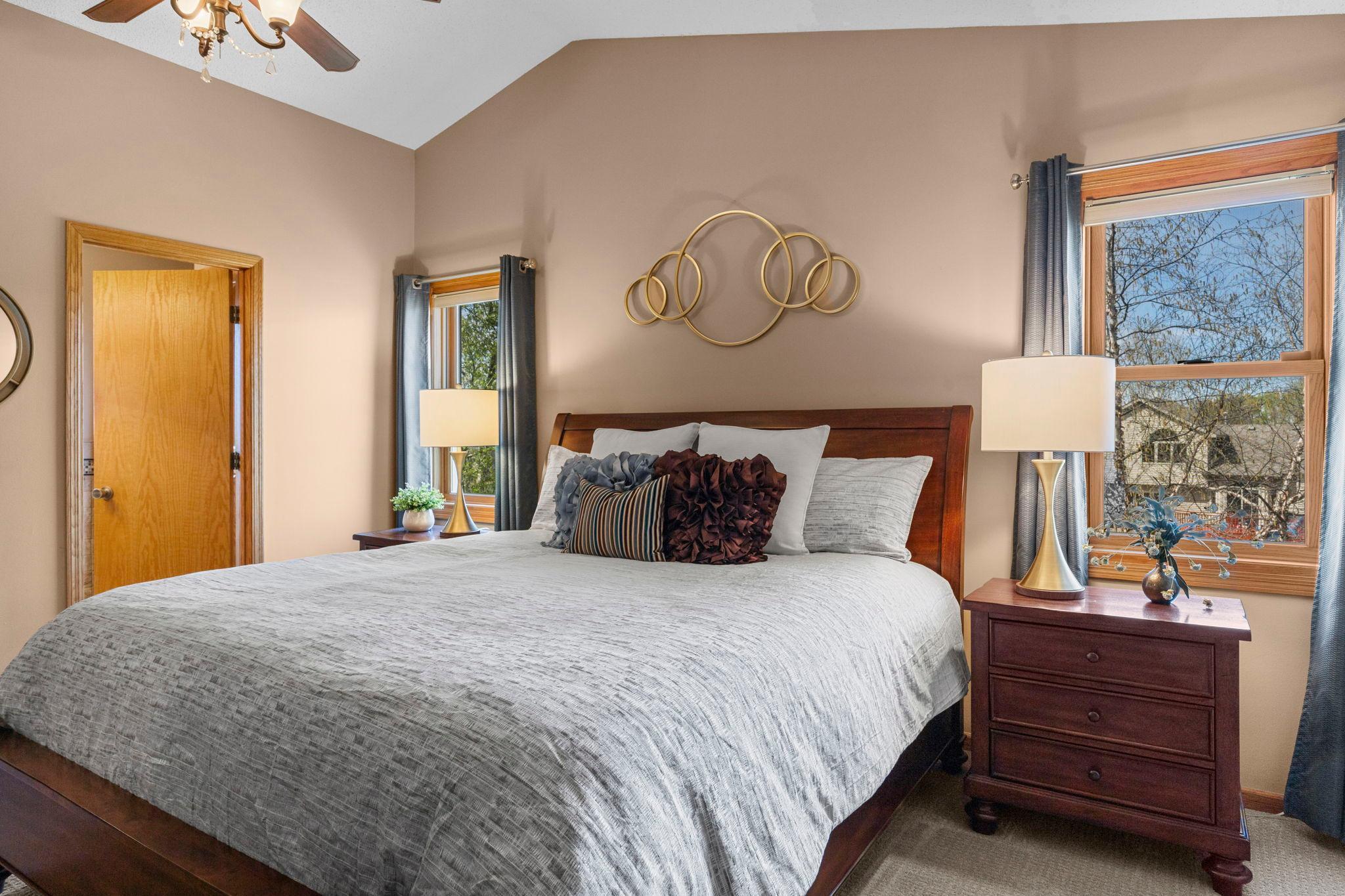 Primary Bedroom with vaulted ceilings, 20585 Georgia Ave Pl N