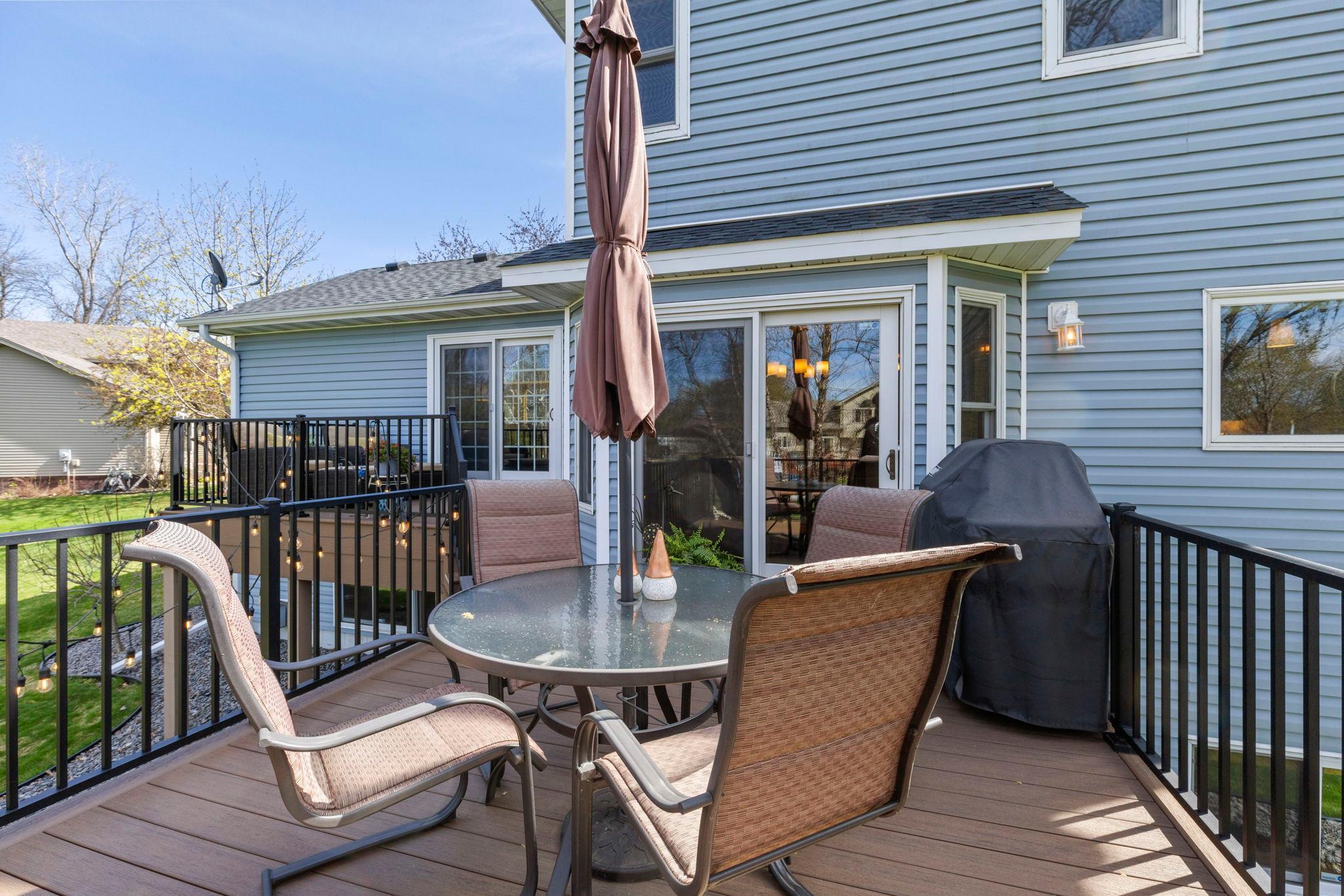 Upper deck sliding door walks into kitchen, 20585 Georgia Ave Pl N