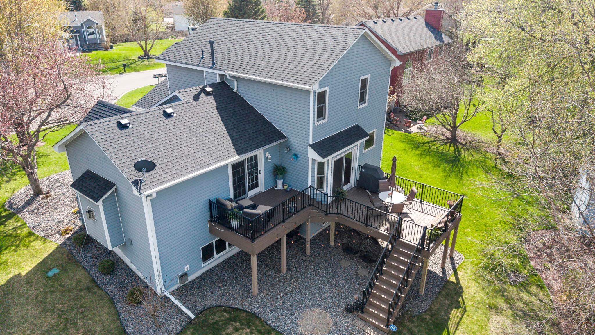 Aerial view back of home, 20585 Georgia Ave Pl N