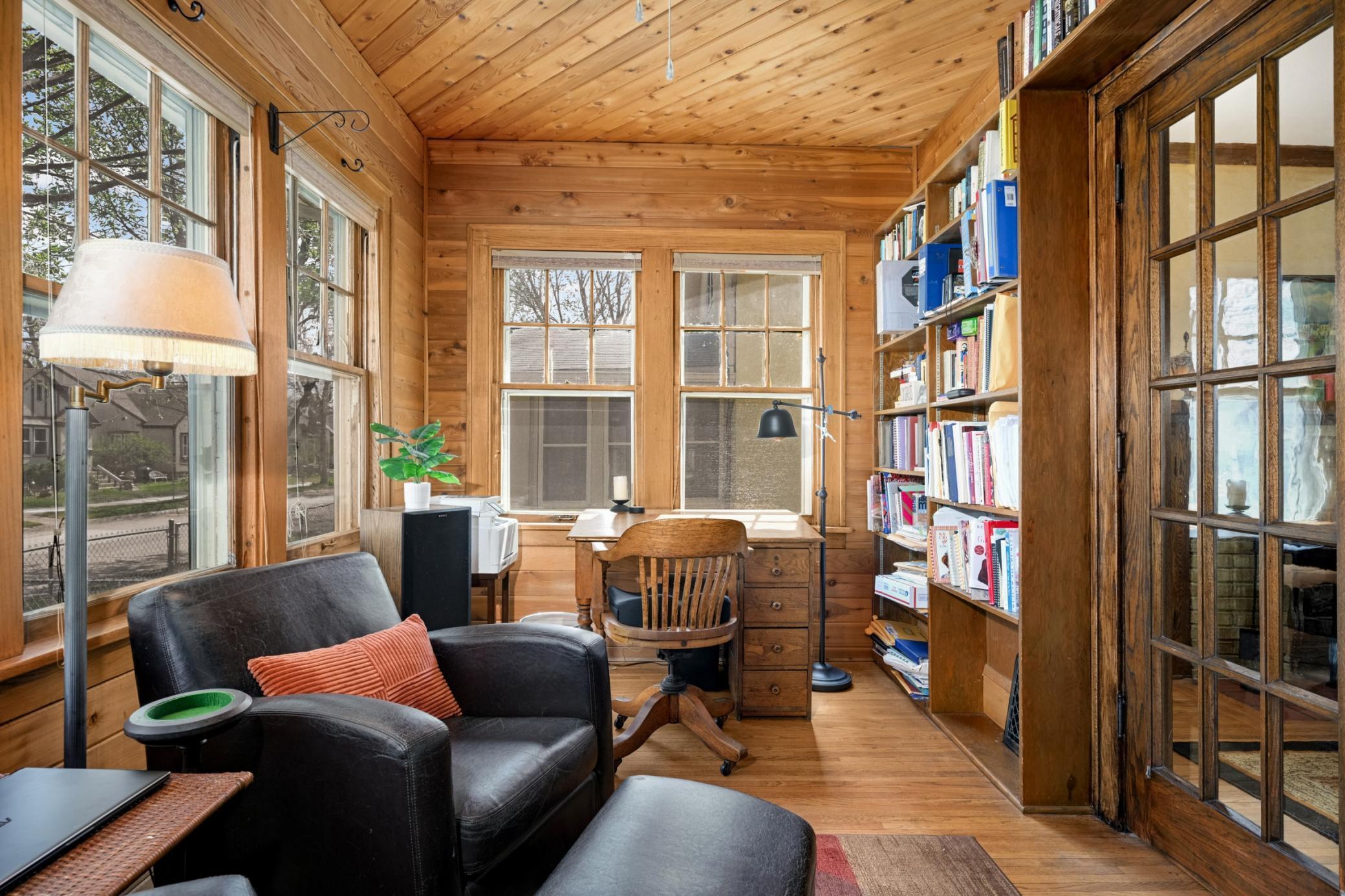 all season cozy front room, currently used as an office/reading room