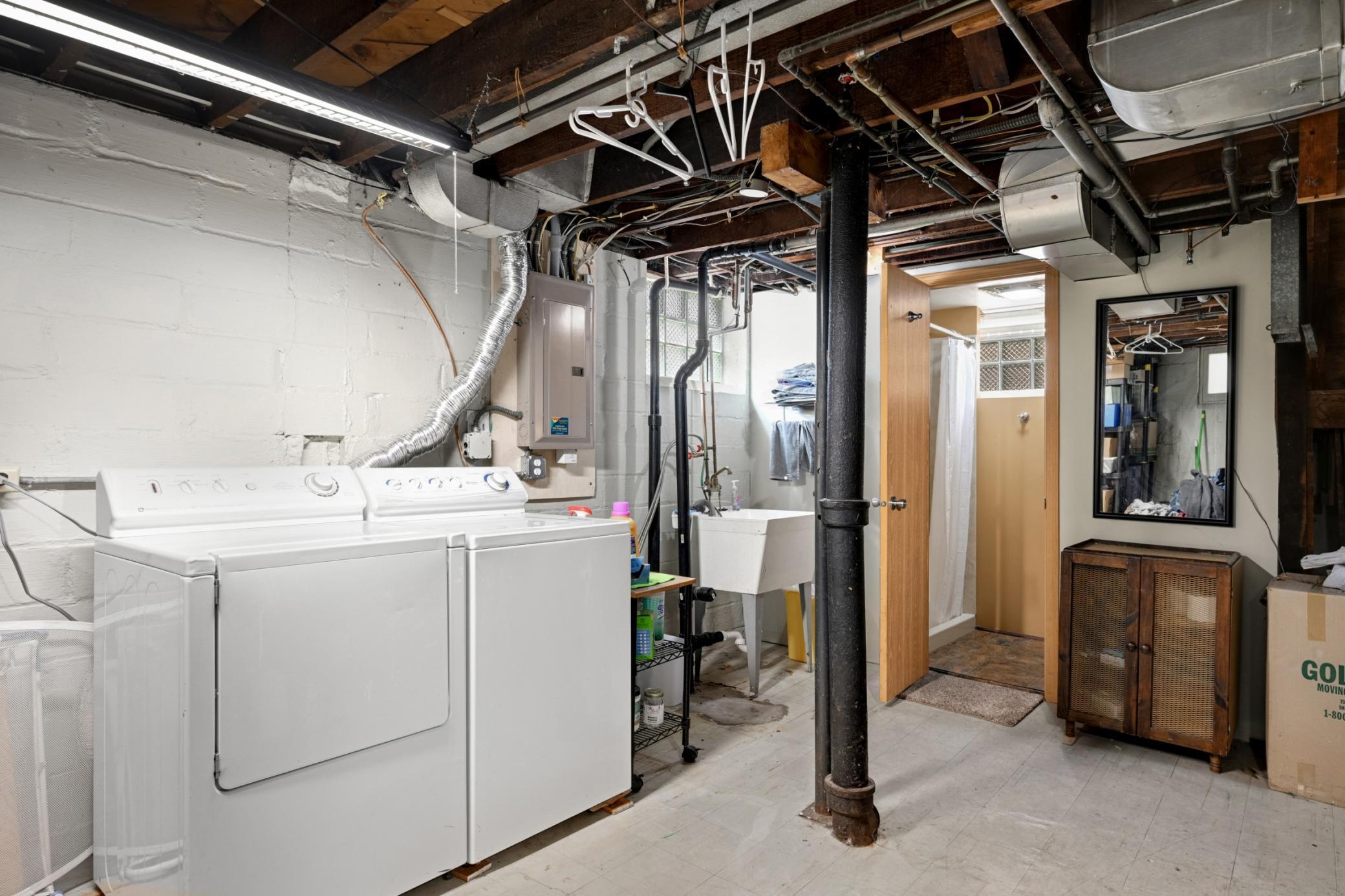 lower level bathroom and laudry