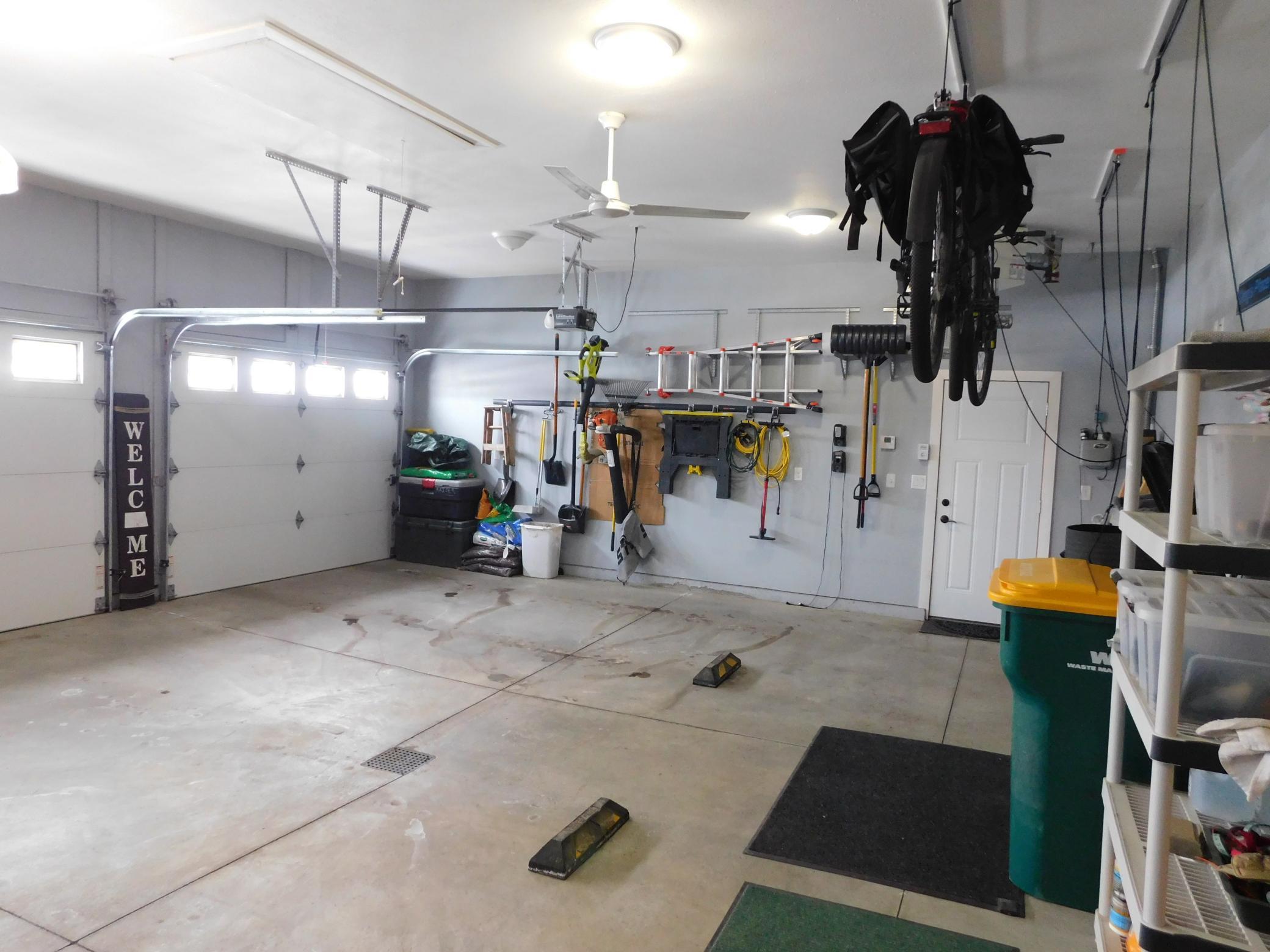 garage with drain