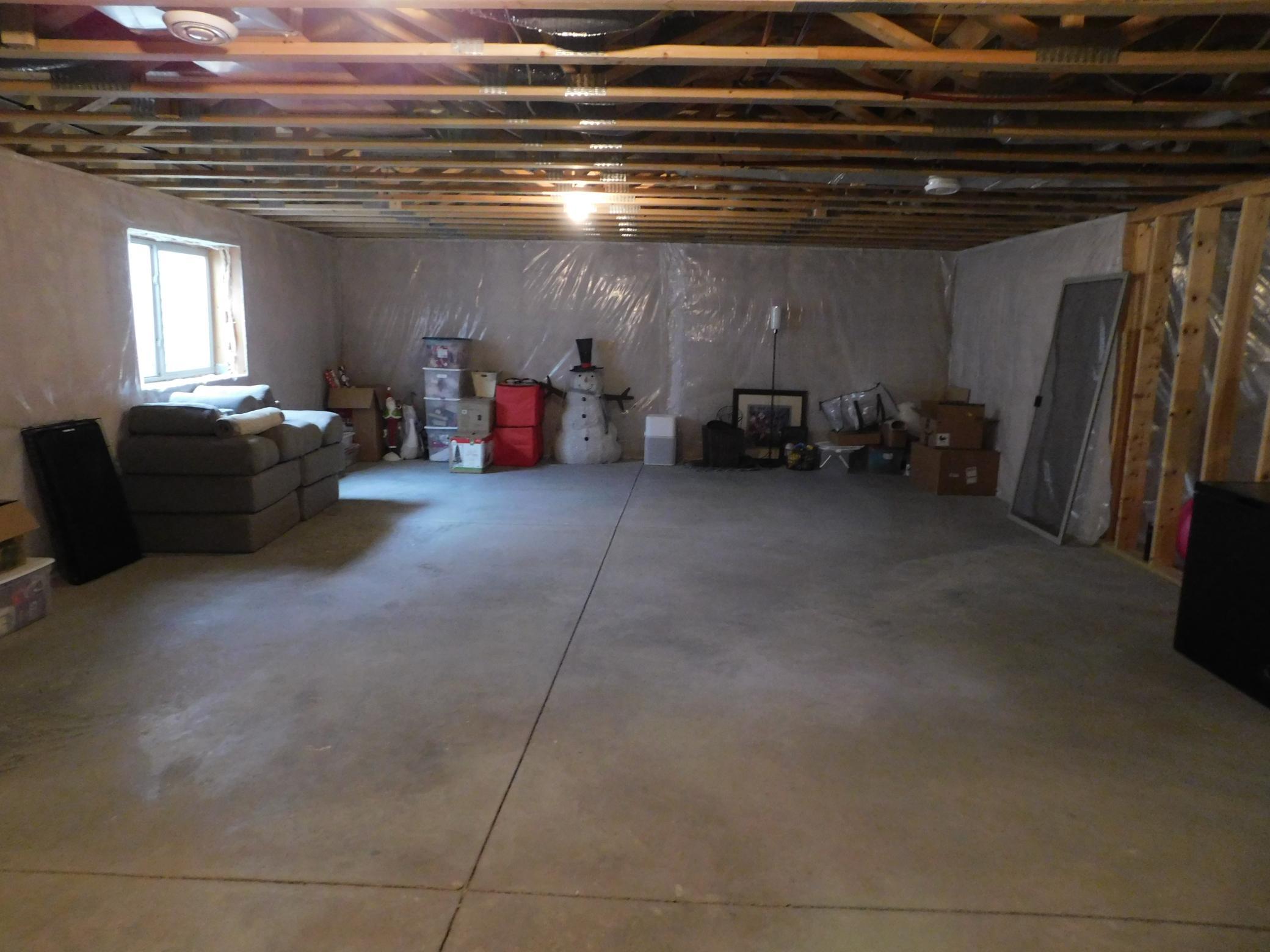 unfinished family room