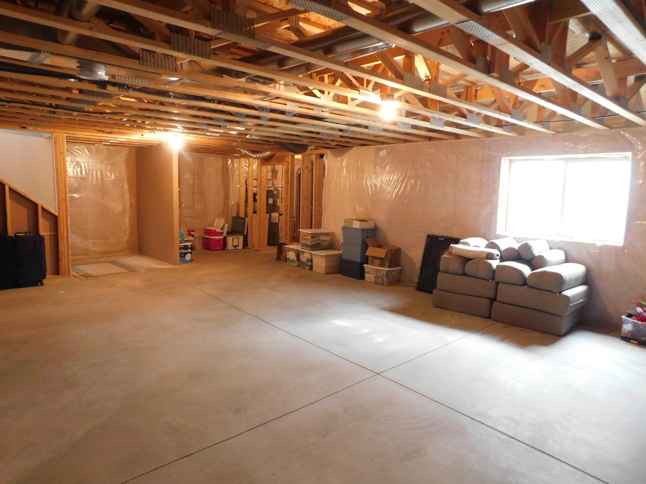 unfinished family room
