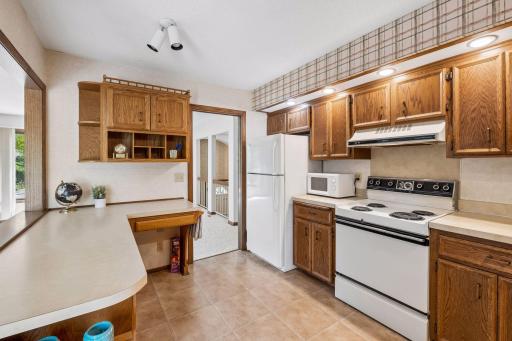 There is plenty of counter space, and even a built-in desk!
