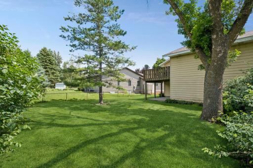 The back of the house and some of the yard.