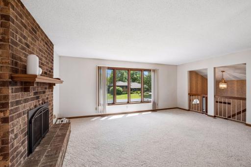 The south facing sunny living room without the virtual staging.