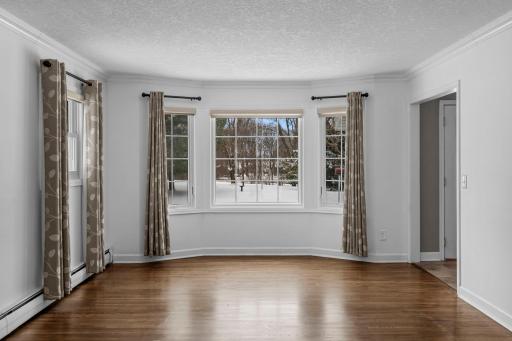 Elegant Crown Molding Trim, Sweeping Views of the Large Front Yard with deep set-back.